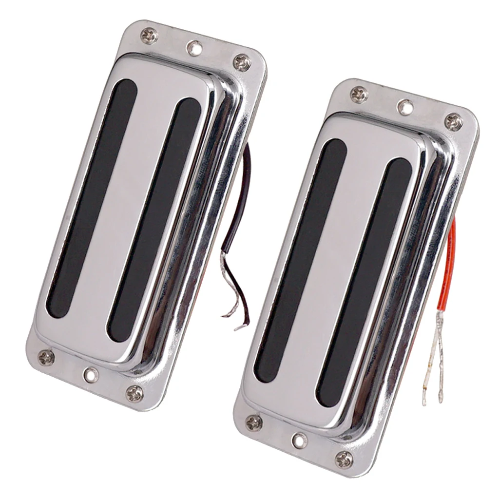 

2x Sensor Guitar Pickup Bridge 6 Strings Double Coil Pickup Silver