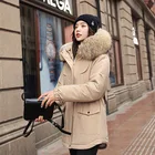 Женские пальто и куртки, зимняя новая утепленная хлопчатобумажная одежда с поясом