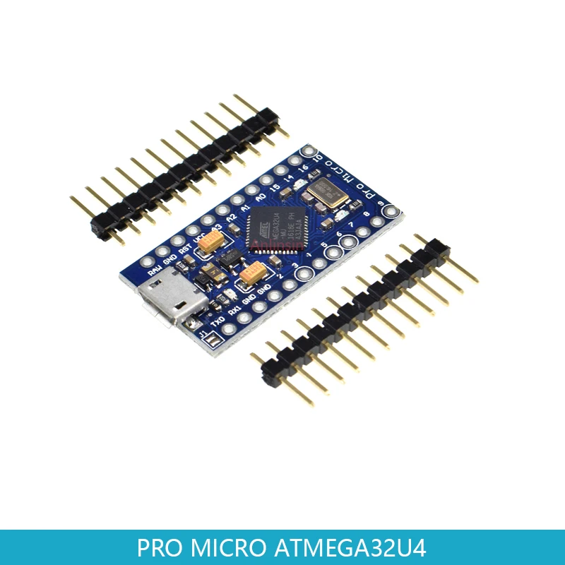 Фото Pro Micro ATmega32U4 5V 16 МГц заменить ATmega328 для arduino ATMega 32U4 Mini с 2 Row штыревые|Интегральные
