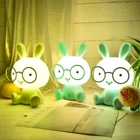Новый милый кролик настольная лампа LED защиты глаз детей Спальня Ночной светильник USB в виде милого кролика для защиты глаз лампа для детской спальни