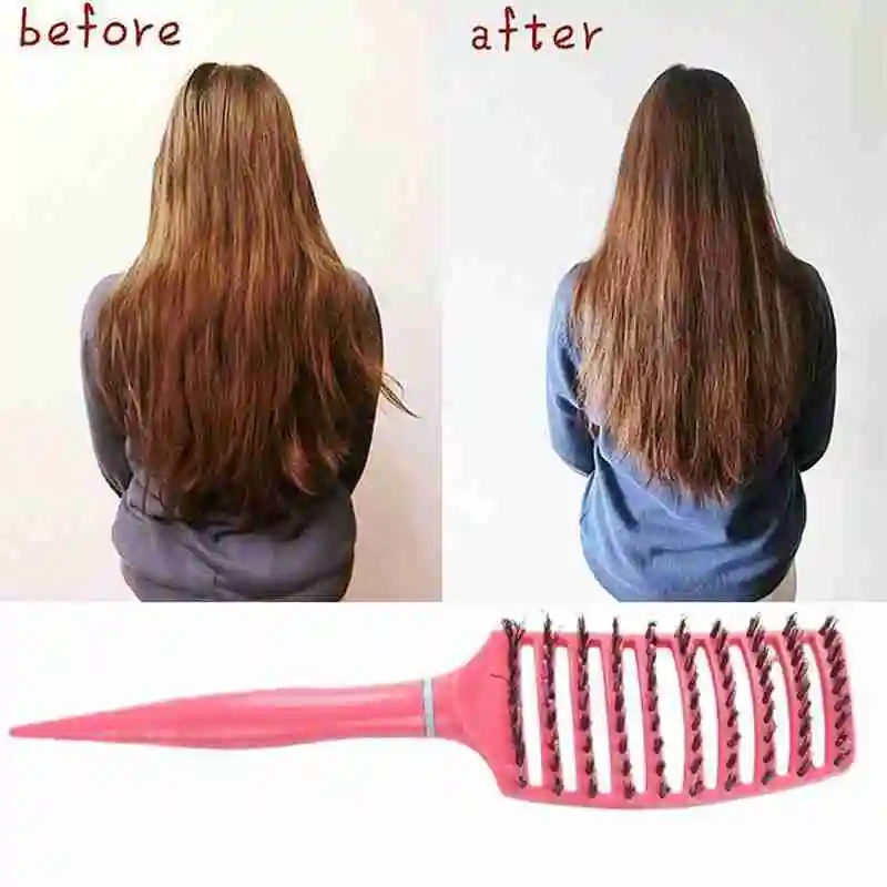 

1pcs 3 color Hair brush Girls Hair Scalp Massage Comb Women Detangle Styling Curly Wet Hair Brush For Salon Tool Hairdressi E7T2