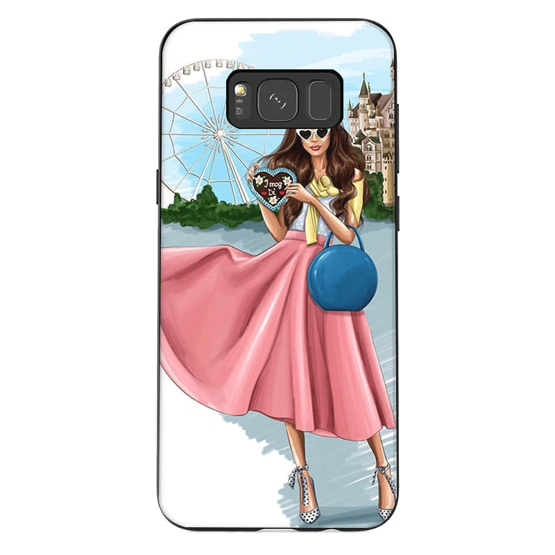 Чехол для телефона samsung M10 M20 M30 M40 S6 S7 край S9 S8 S10 S10E Plus Note 8 9 10 красивая девушка милый