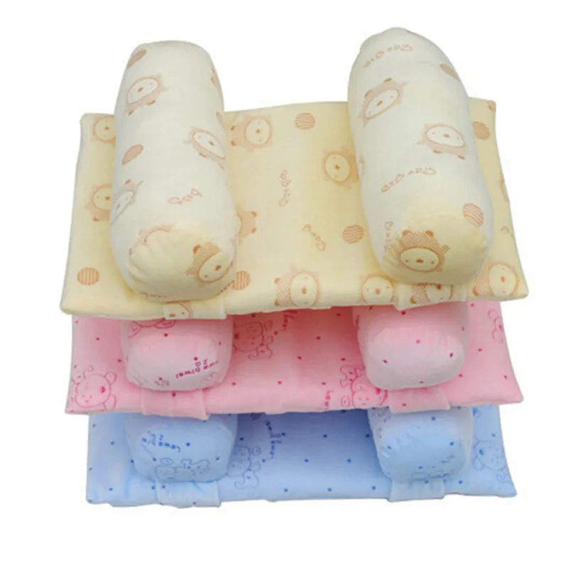 Almohada suave para beb&eacute;, coj&iacute;n de cabeza plana antivuelco, apoyo para dormir, de algod&oacute;n, bonita-2