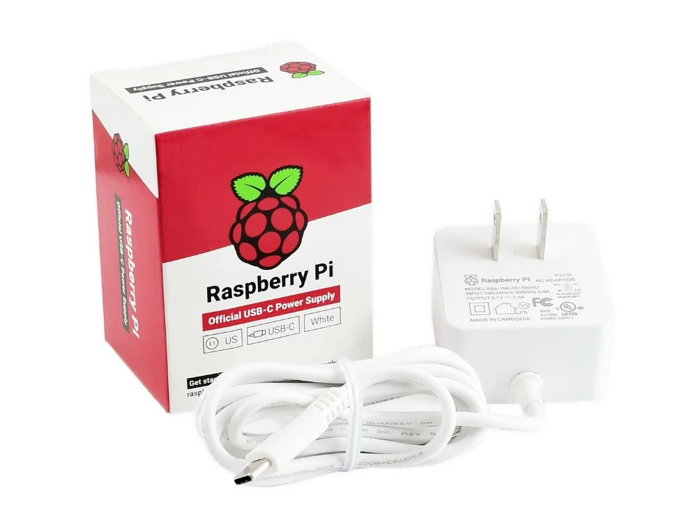 Raspberry Pi 4 Модель B официальный адаптер питания 5,1 В 3 А для Raspberry Pi 4 usb type-C зарядное устройство EU US UK вилка питания