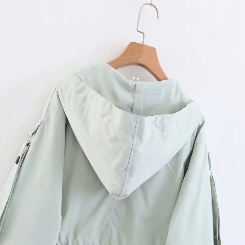 Осенняя и зимняя Новинка, куртка с капюшоном большого размера 4XL 5XL 6XL 7XL 8XL, обхват груди 130 см, женская модная ветровка на шнурке