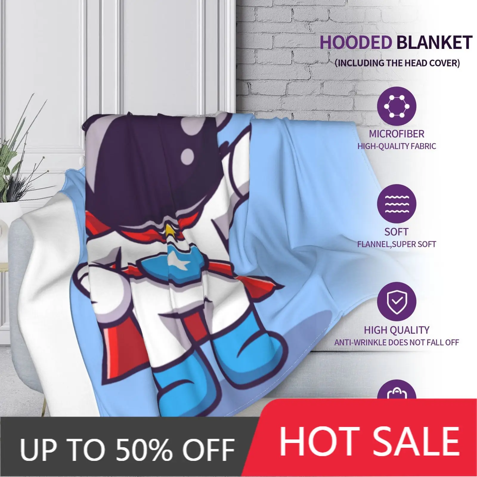 

Customizable Microfiber Plush Coral Fleece Sherpa Blanket Super Soft Warm Outdoor Hoodie Adult Kids Winter TV Hooded Blankets