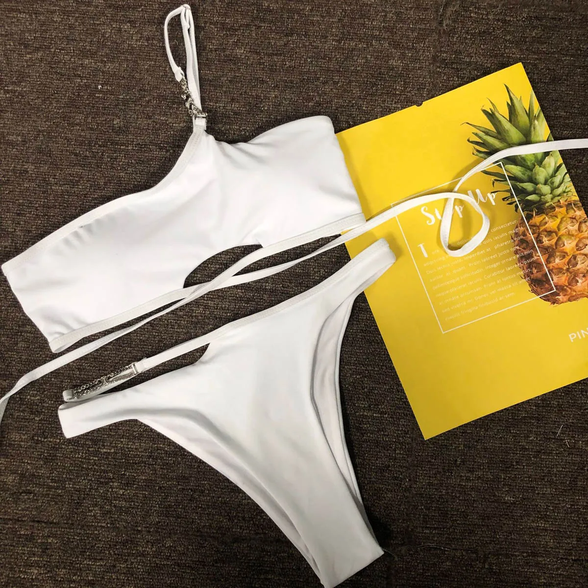 

Sexy Bikini Set Micro Bikinis 2021 Bandeau Women Swimsuit Female Swimwear Thong Biquini Solid Bathing Suits Swimming Suits Beach