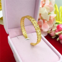new fashion gold coin bracelet with 24k gold plated opening ethnic style creative jewelry