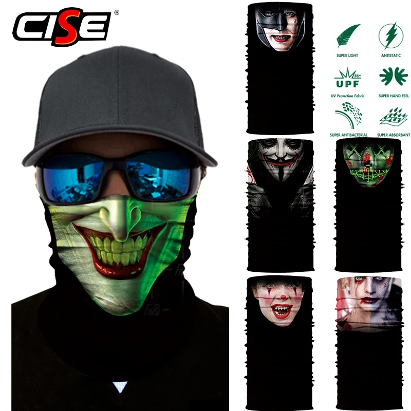3D бесшовные вечерние Джокер Балаклава волшебная маска для лица Теплые