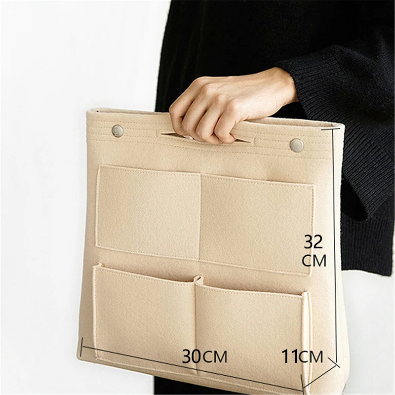 Многофункциональная сумка для макияжа войлочная вставка кошелек органайзер