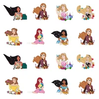 disney bright princess epoxy resin charms acrylic jewelry findings for diy earrings jewelry making decoration accessories fsd372