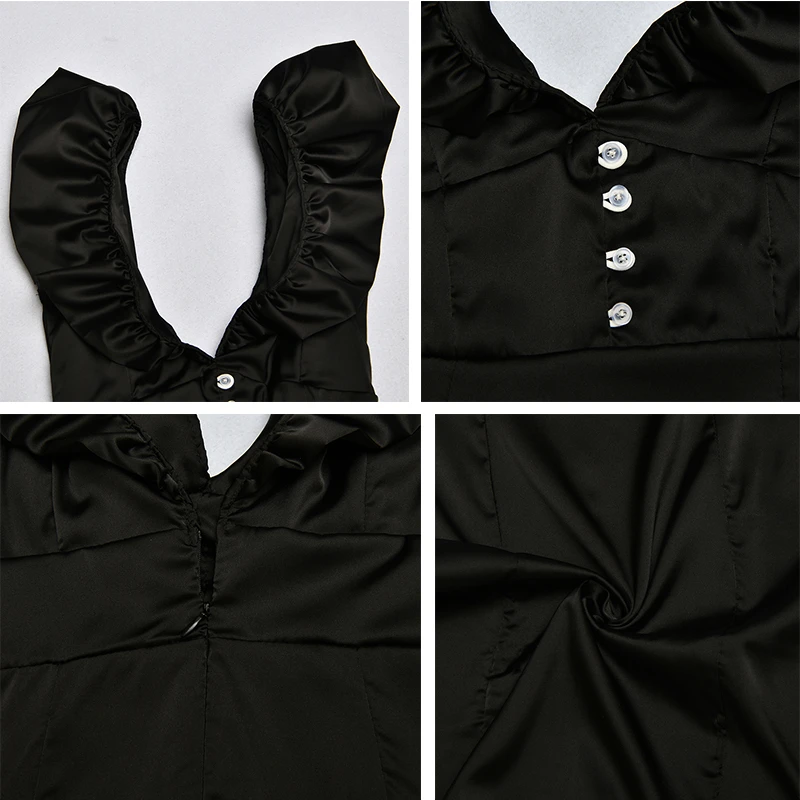 Женское атласное мини-платье с открытой спиной и глубоким v-образным вырезом