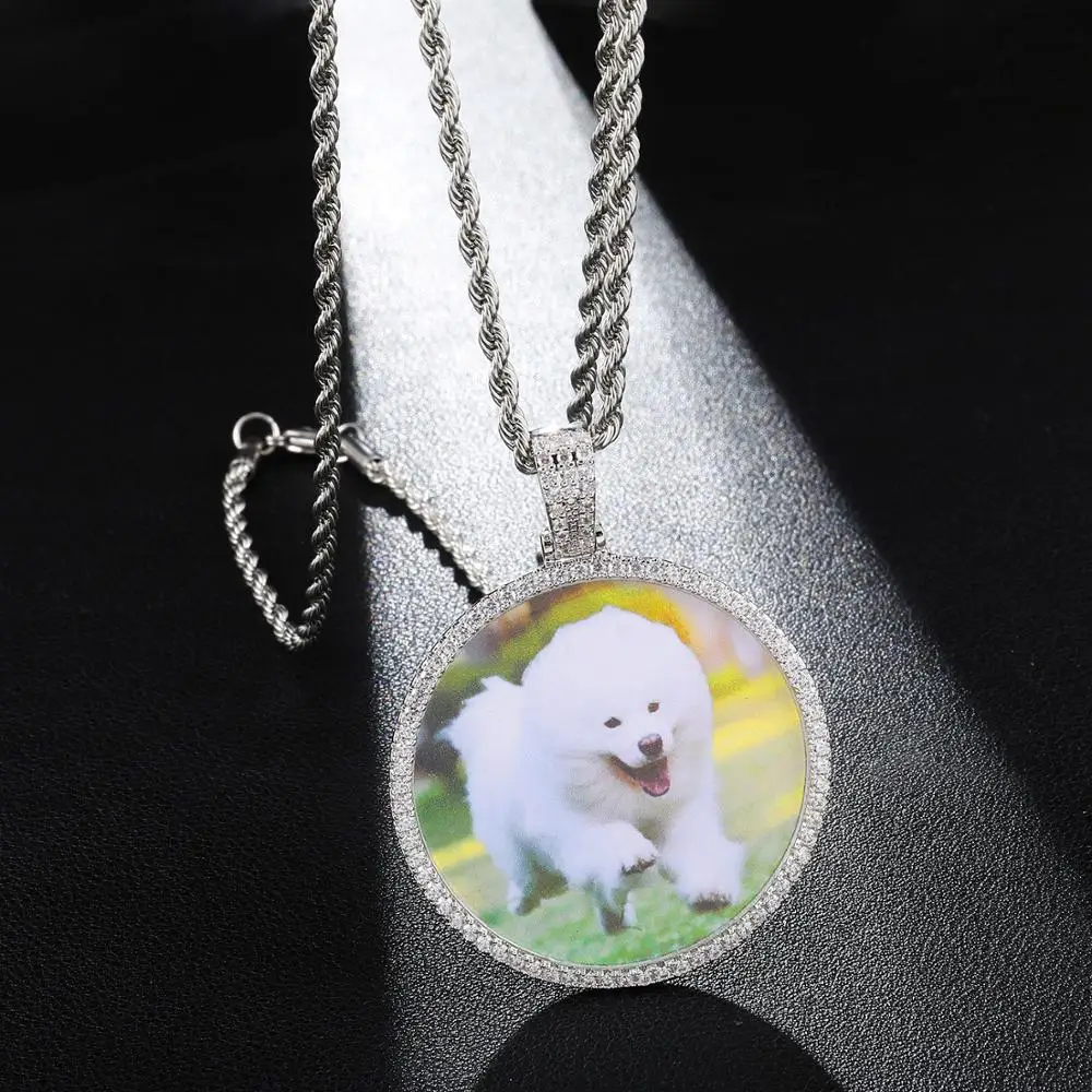 Цепочка с кулоном в стиле хип-хоп фианитами | Украшения и аксессуары