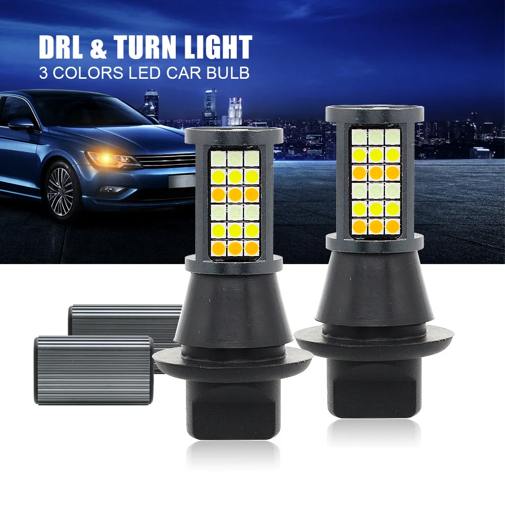 

Three color LED car lights