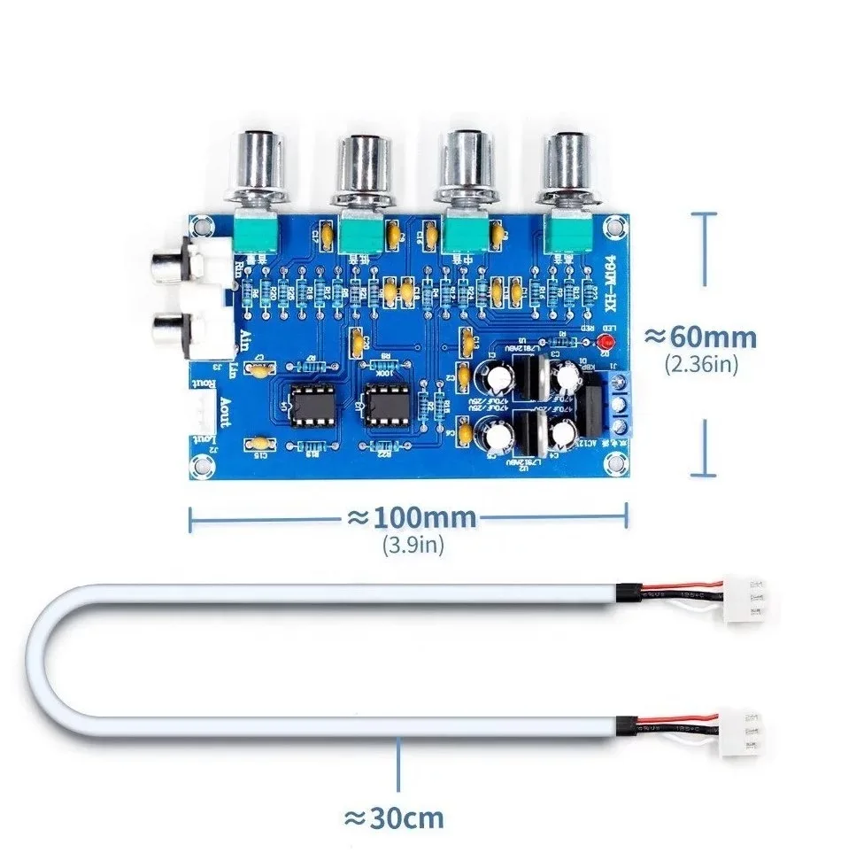 

NE5532 Tone Preamplifier Board Audio Equalizer Preamp Tone Control Pre Amplificador