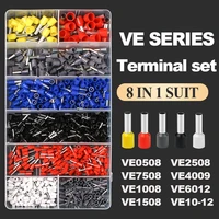 800pcs1200pcs1800pcs awg 22 10 insulated cord pin end terminal ferrules kit set wire copper crimp connector