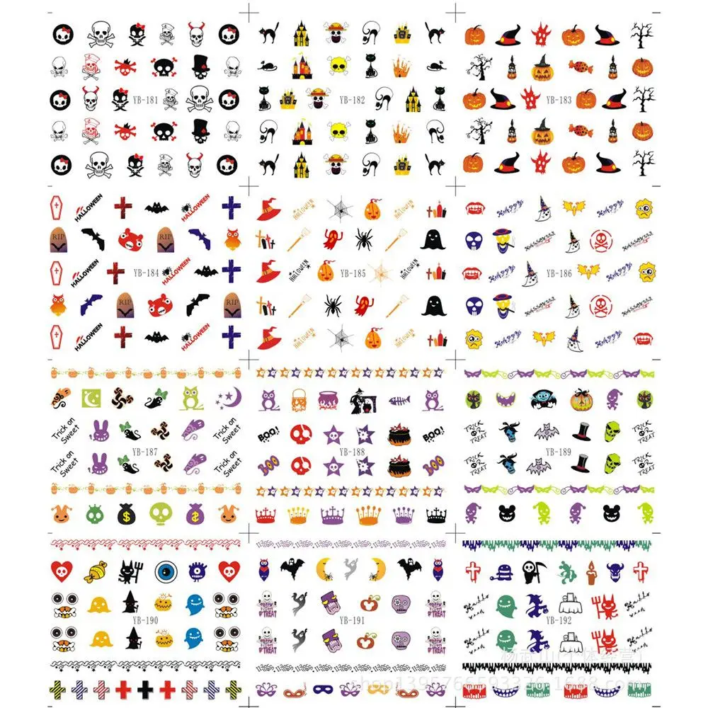 Горячая Распродажа 12 шт./компл. модные рождественские наклейки для ногтей 5