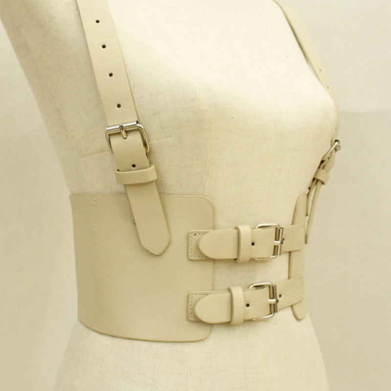 

2022 Fashion Trend Ladies Men Gothic Handmade PU Leather Harness Belts Body Bondage Waist Straps Punk Rock Stylish Accessories