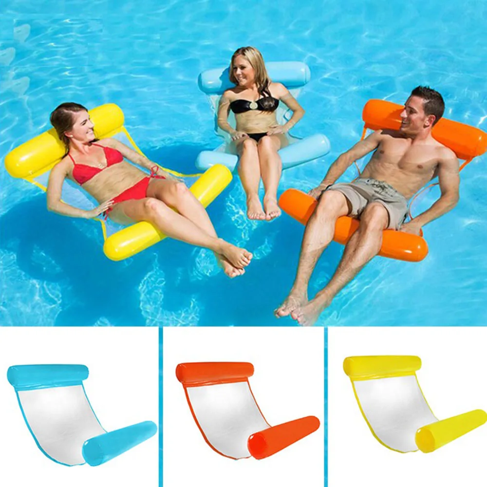 

Floating Water Hammock Float Lounger Floating Toys Inflatable Floating Bed Chair Swimming Pool Foldable Inflatable Hammock Bed