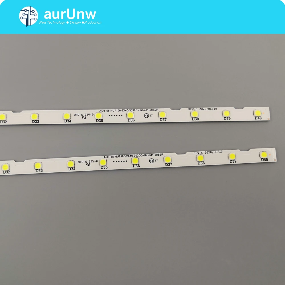 Светодиодная подсветка полосы 40 LED для Samsung 55 &quotТВ UN55NU7300F UE55NU7105 AOT_55_NU7300_NU7100 55NU710C