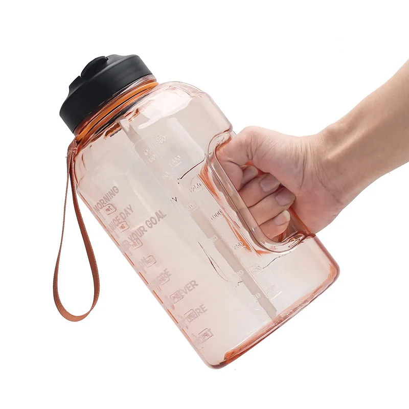 

2.2L Gallon Water Bottle With Straw Motivational & Time Marker Drinking Jug BPA Free Sports Bottles Large Capacity Jug Drinkware