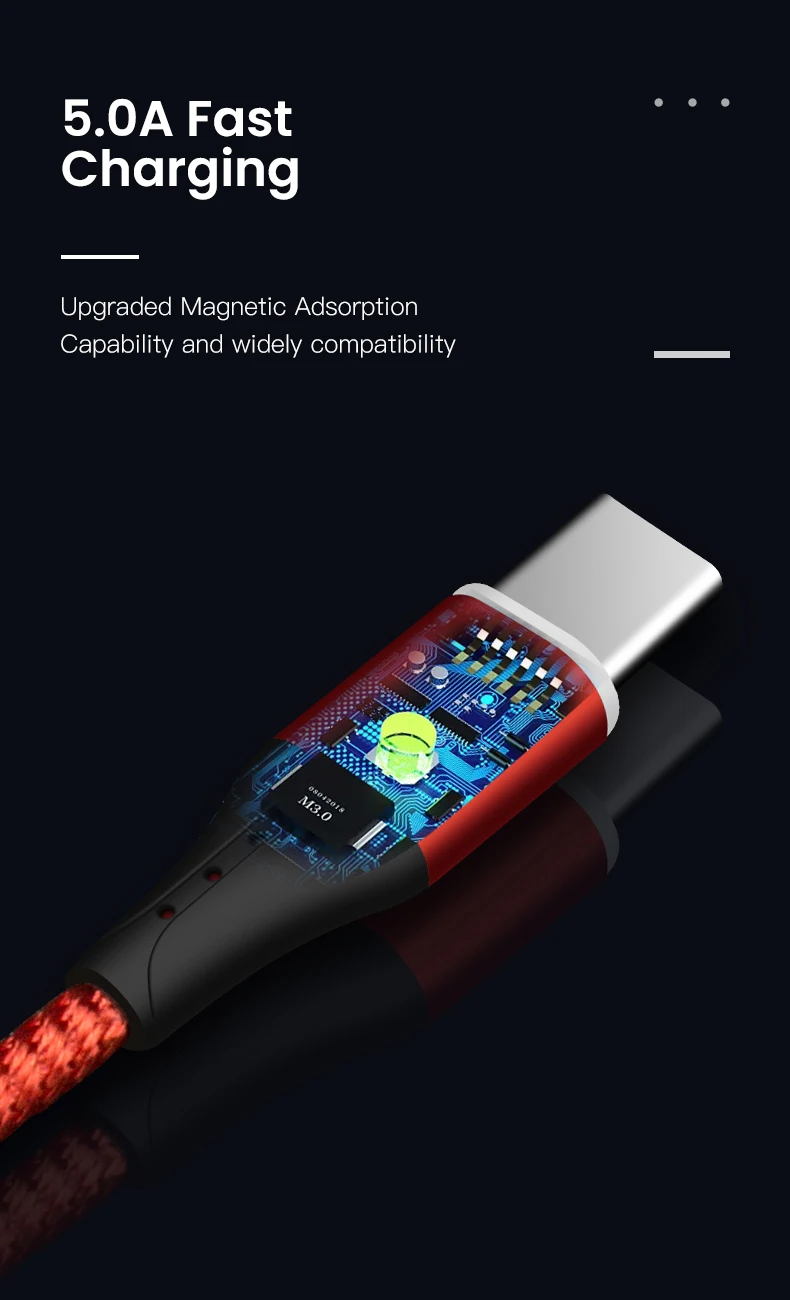 5А 1 м type C микро USB кабель передачи данных Магнитный кабель для зарядки для Iphone 11pro samsung Xiaomi redmi huawei зарядное устройство Шнур для мобильного телефона