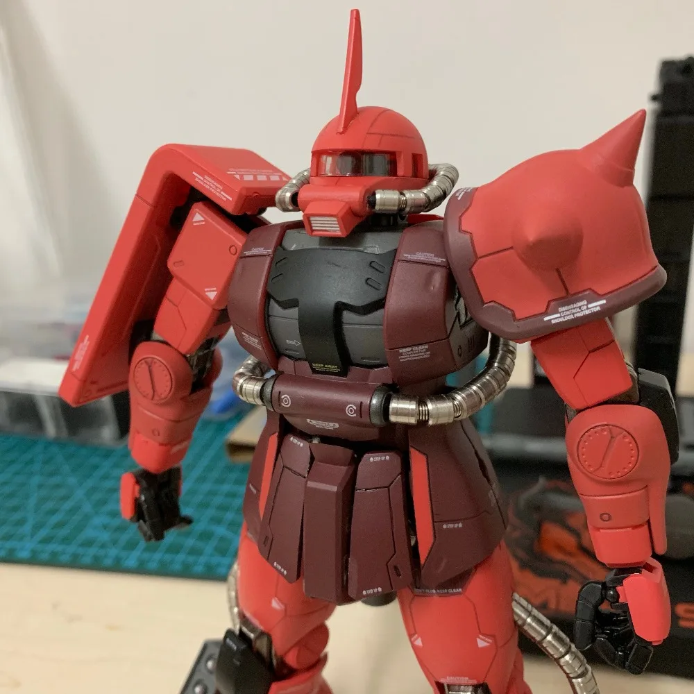 Металлический солдат MS 02 MB MG 1/100 Zaku Char Red gunдамская металлическая Готовая модель DM023