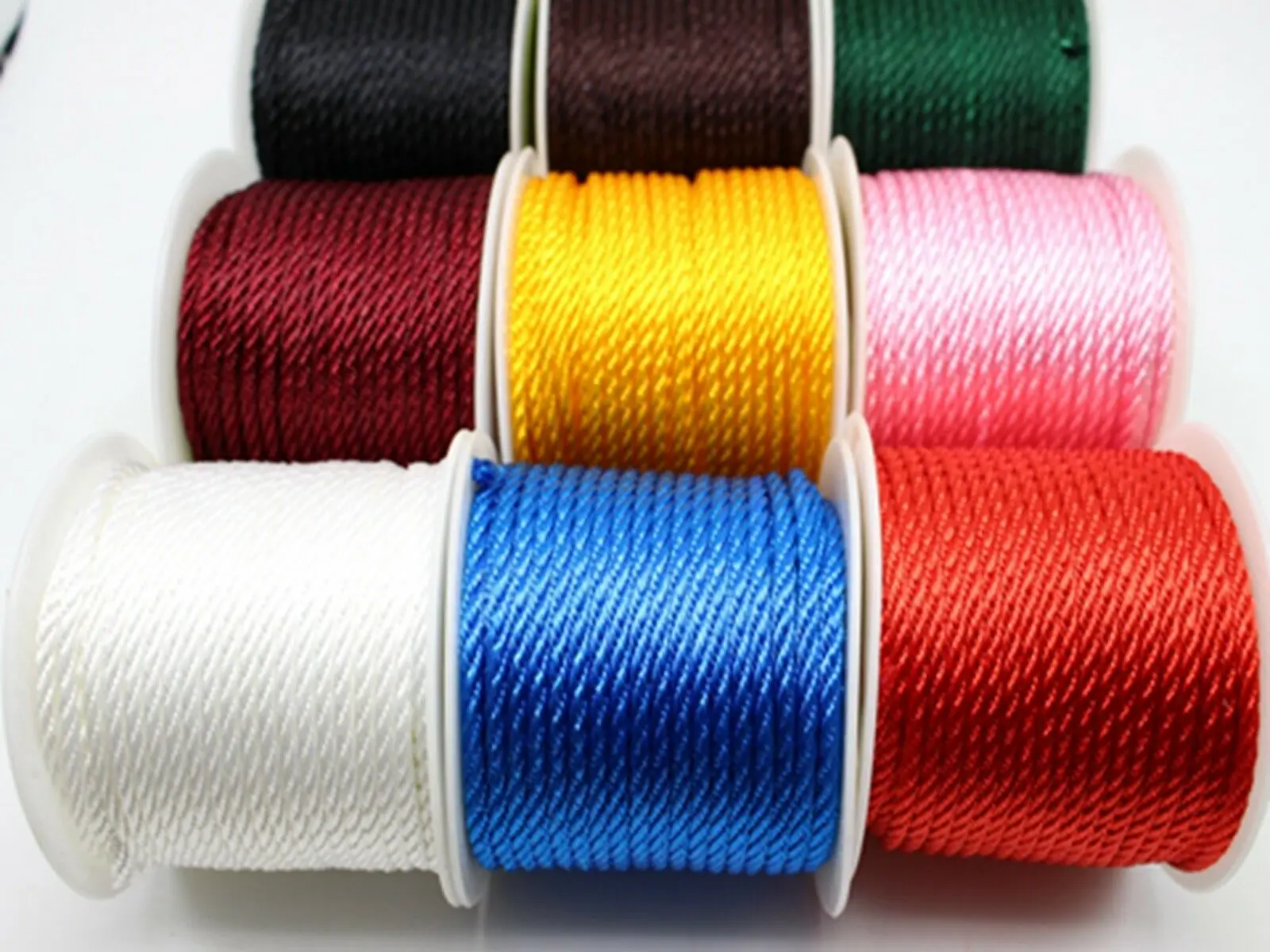 25 Meter Nylon String Chinese Satin Synthetic Silk Braided Cord Love Binding Rope 3mm