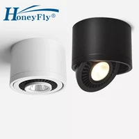 honeyfly led downlight dimmable ac85 265v 3w 5w 7w 12w cob ceiling cabinet lamp spot lights led wall lamp indoor lighting