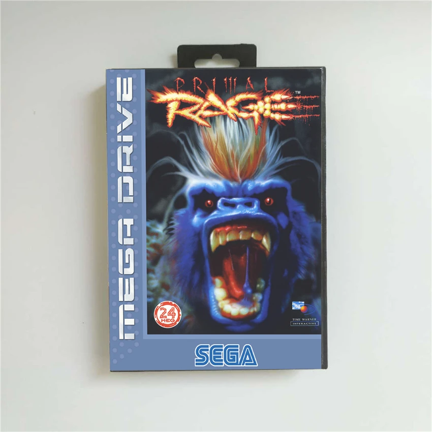 

Primal Rage - EUR Cover With Retail Box 16 Bit MD Game Card for Megadrive Genesis Video Game Console