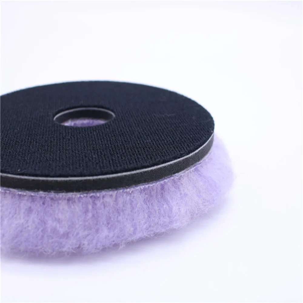 

130mm Polished Wool Pads Waxing Hardened Wheel Buffer for Car (Purple)