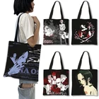 Сумка-тоут из японского аниме, Нана, манга, сумки для покупок для отдыха, женская сумка, элегантная Холщовая Сумка на плечо большой емкости, подарок