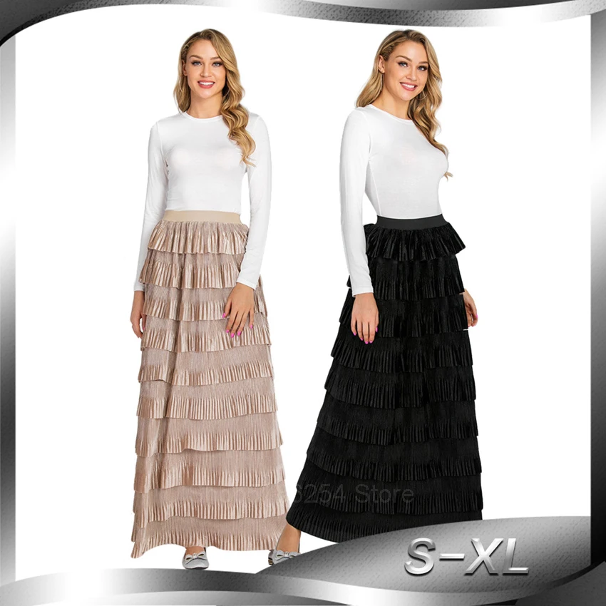 2021 мусульманское платье-кафтан традиционная одежда Рамадана многослойная юбка с