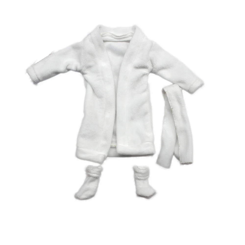 Ropa de Santa Couture para mu&ntilde;ecas elfo, accesorios de juguetes tradicionales de Navidad, bata blanca y zapatos-2