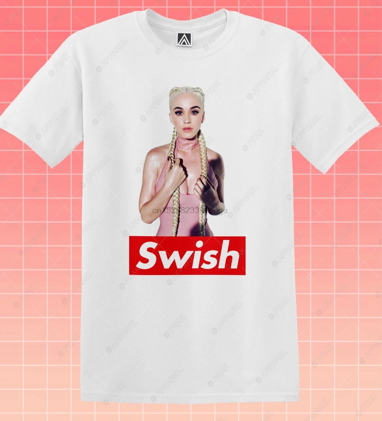 Футболка Swish Katy с цепочкой ритм Перри Рор тройник Nicky Sup музыкальный Топ