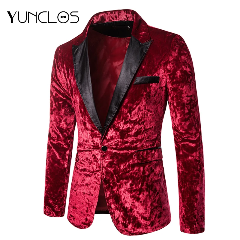 Модные бархатные мужские блейзеры бургундские черные золотистые свадебные