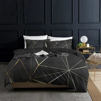 black gold duvet cover set morden geometric bedding set king queen full twin size bed set 23pcs quilt cover 220x240 200x200