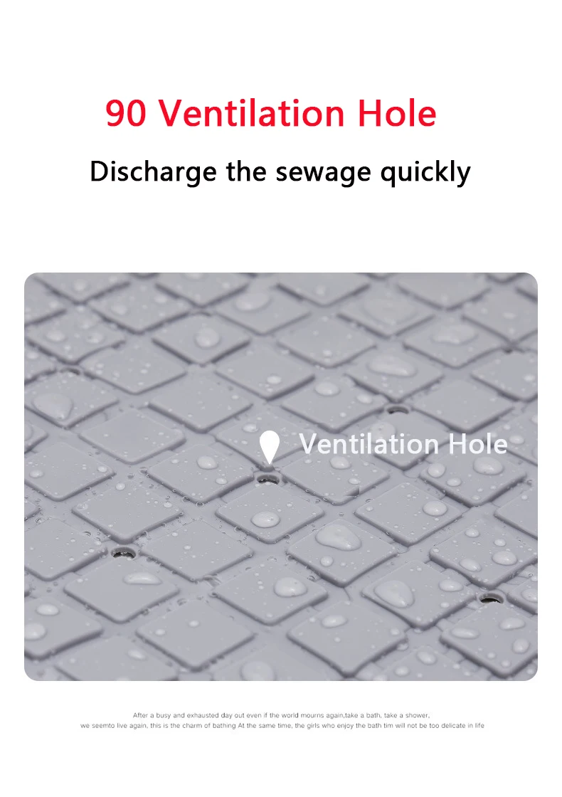 38x70cm premium non slip shower bathtub mat strong grip with 87 suction cups and 90 drain holes bathroom mat for kid and adult free global shipping