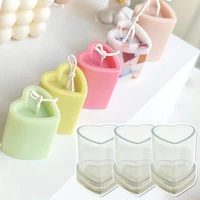 1pc crafts making candle molds soap mold plastic aroma gypsum molds heart shape handmade gifts diy tools