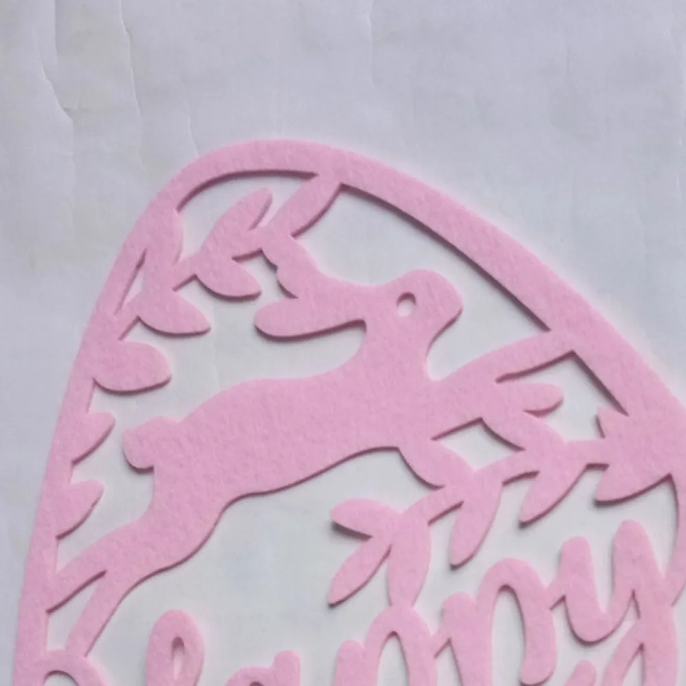 Пасхальный нетканый Розовый яйцо висячий орнамент Войлок Кролик макет сцены