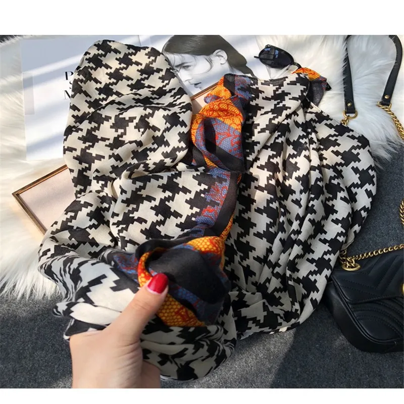 Новинка 2021 роскошные брендовые шелковые шарфы на осень и зиму женский модный