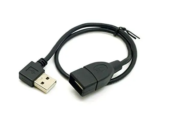 

90 градусов левый и правый угловой USB 2,0 мужчина к USB Женский удлинитель 40 см