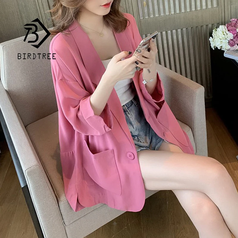 

Fashion Autumn Winter One Button Jacket Korean Loose Casual Candy Color Women Blazers Work Wear Coat Plus Size 4XL C15405X
