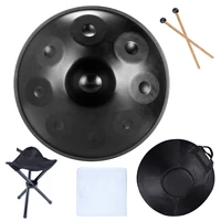 professional 910 hand pan tone steel tongue drum ethereal drum steel percussion instrument with drum bag and drum stand