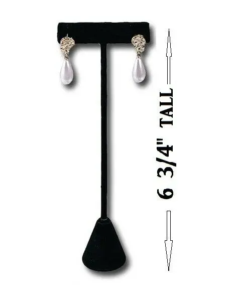 Подставка для ювелирных изделий прочный черный T-образный дисплей сережек |