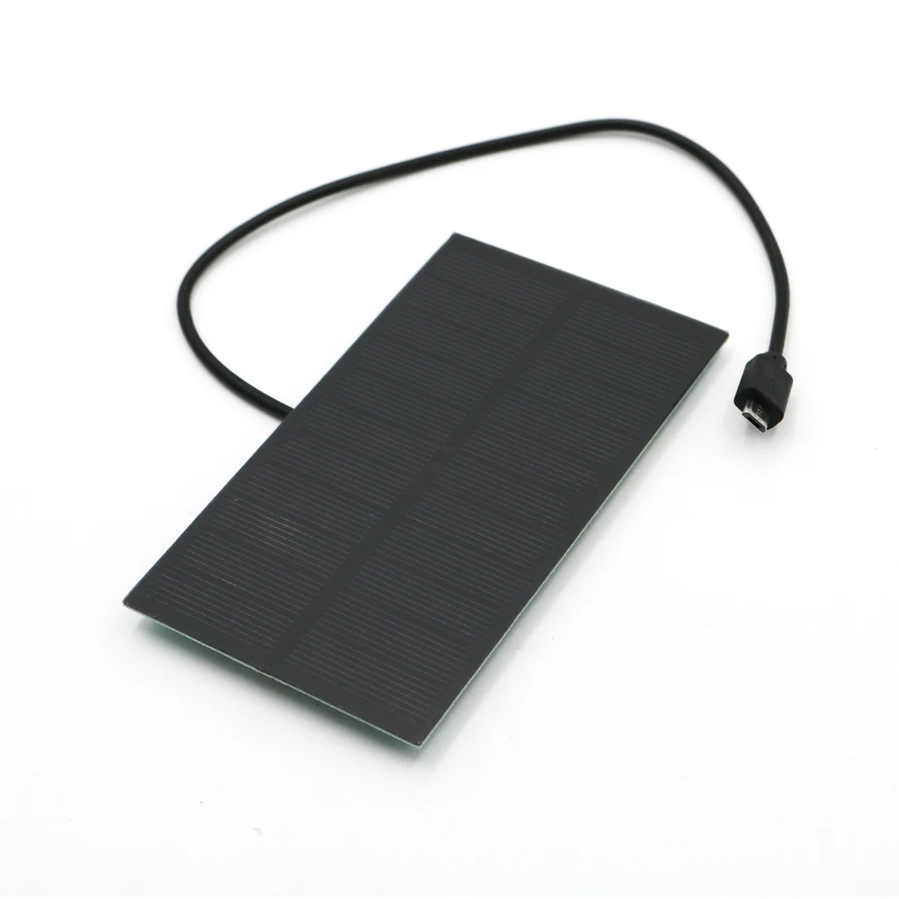 Солнечный Батарея Зарядное устройство 1 65 W 5 V Выход USB Micro Android порт 5V 300mA