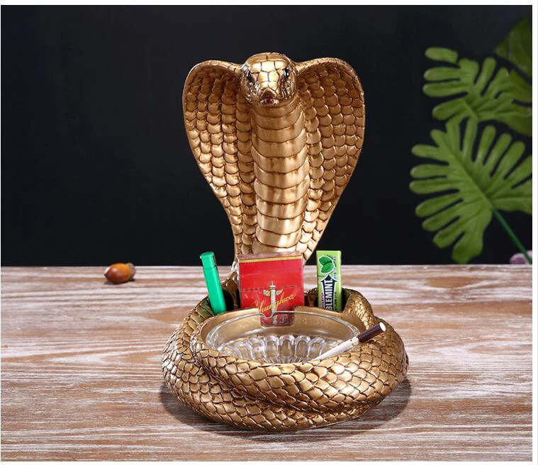Европейская пепельница со змеиным узором стойка для хранения украшений
