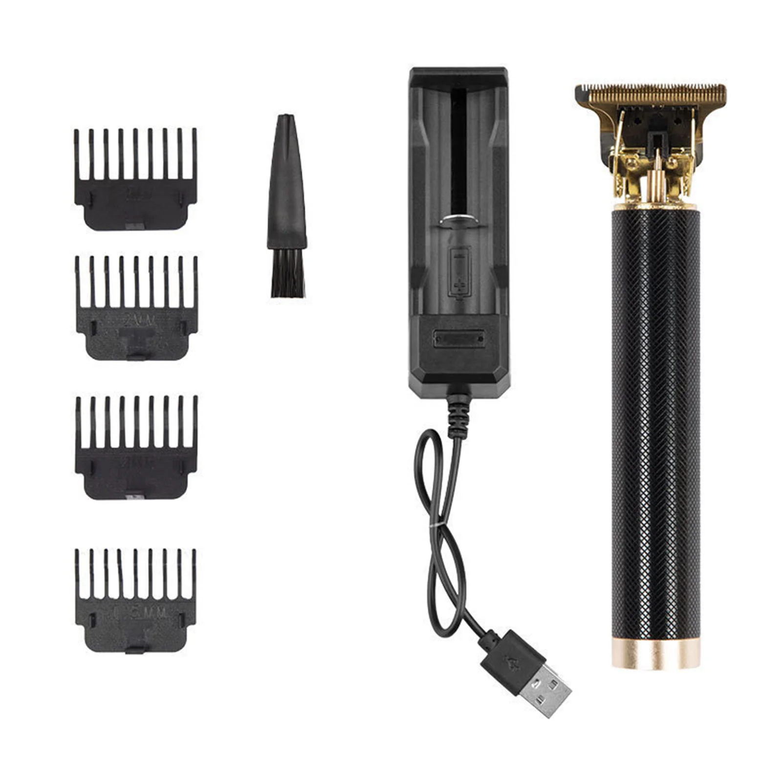Машинка для стрижки волос Мужская из алюминиевого сплава с зарядкой от USB |