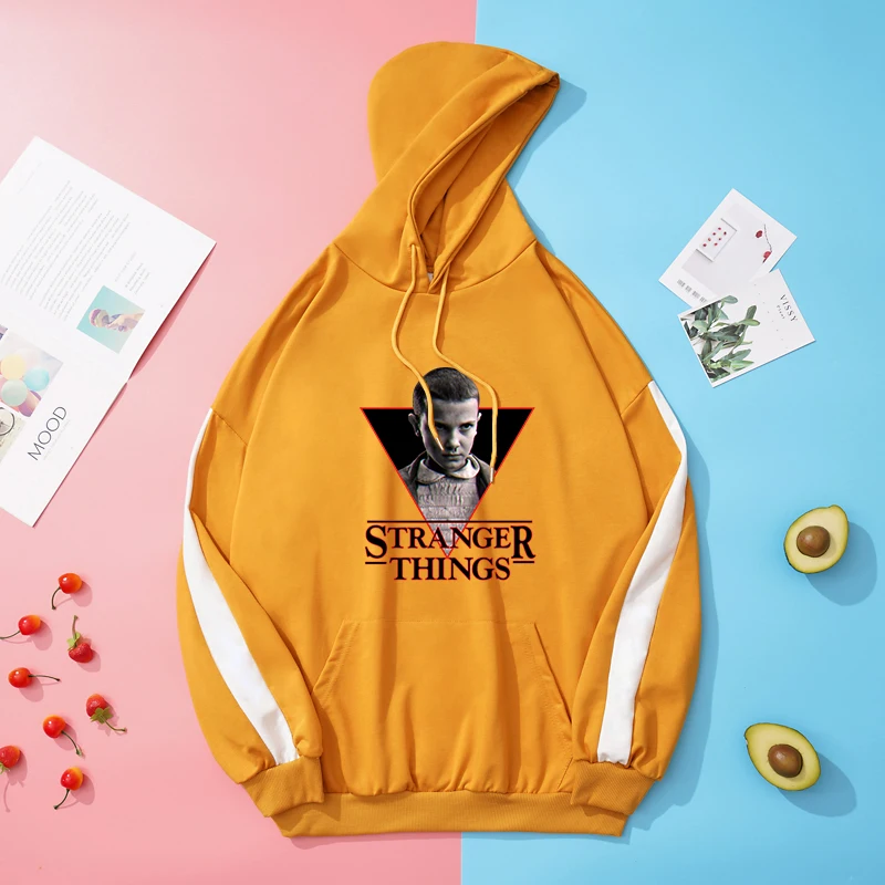 

Пуловер унисекс с капюшоном, свитшот с принтом «очень странные дела», Топ в стиле Харадзюку для пар, популярный цвет, весна-осень