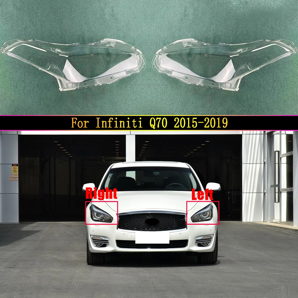 

Car Front Headlight Caps Headlamp Lampshade Lampcover Head Lamp Light Covers Shell For Infiniti Q70 2015 2016 2017 2018 2019